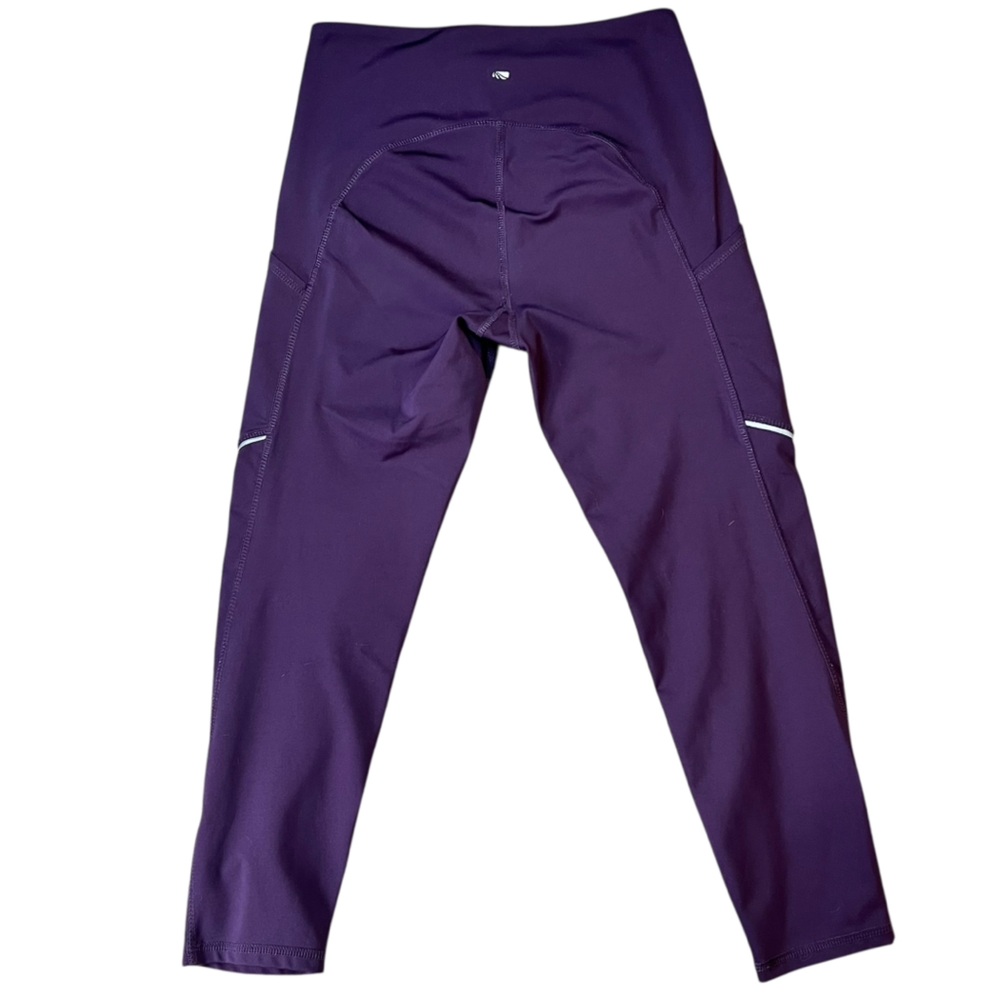 Marika Deep Plum Athletic High Waisted Leggings with Pockets Women's Medium - Picture 4 of 6